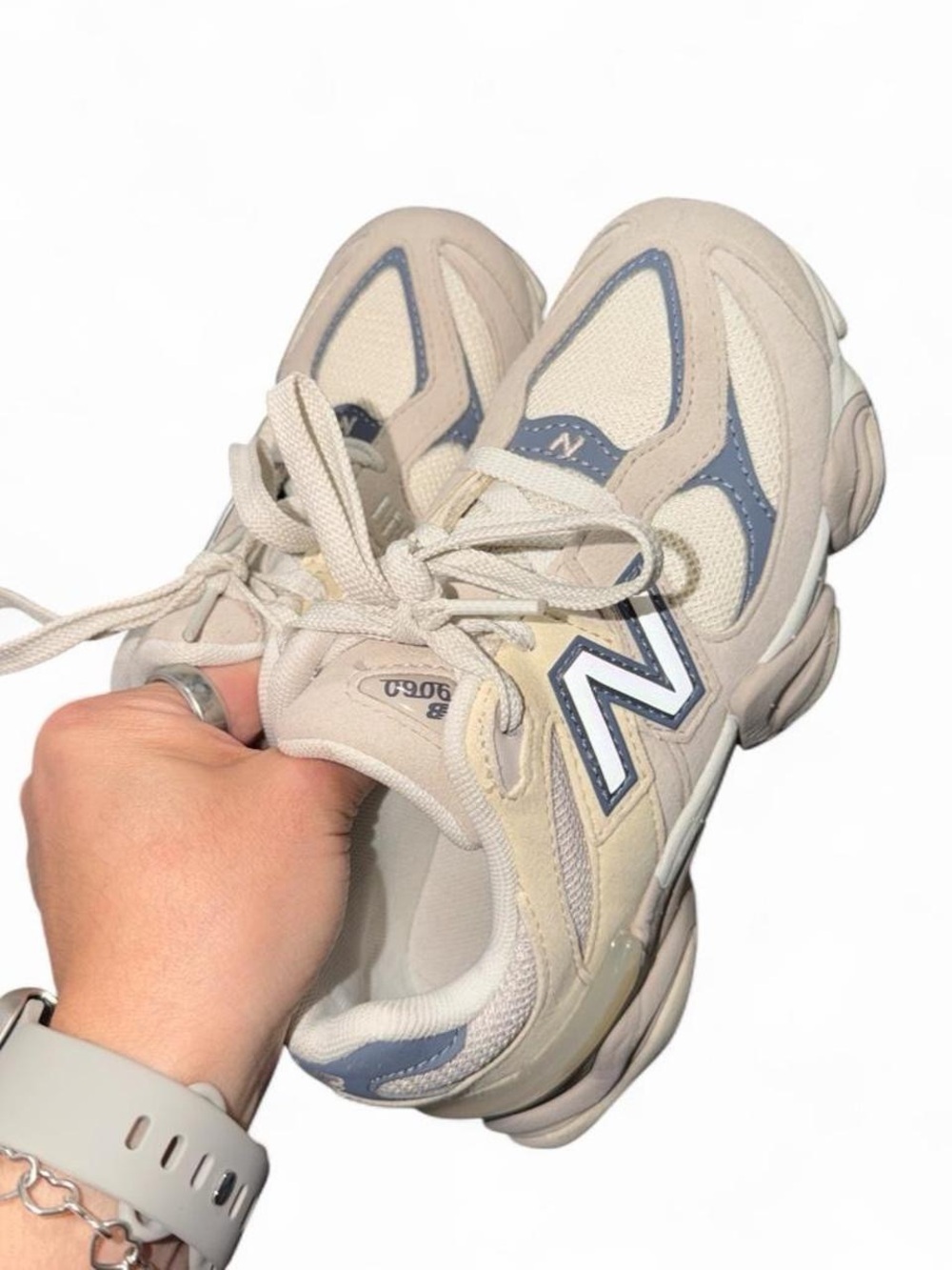 New Balance Kids Beige and Blue 9060 Sneakers